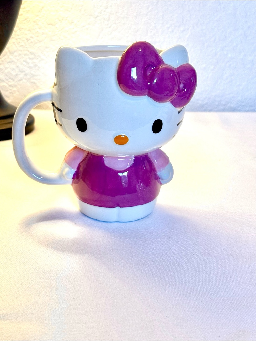 Hello Kitty White Mug with Purple Bow and Dress